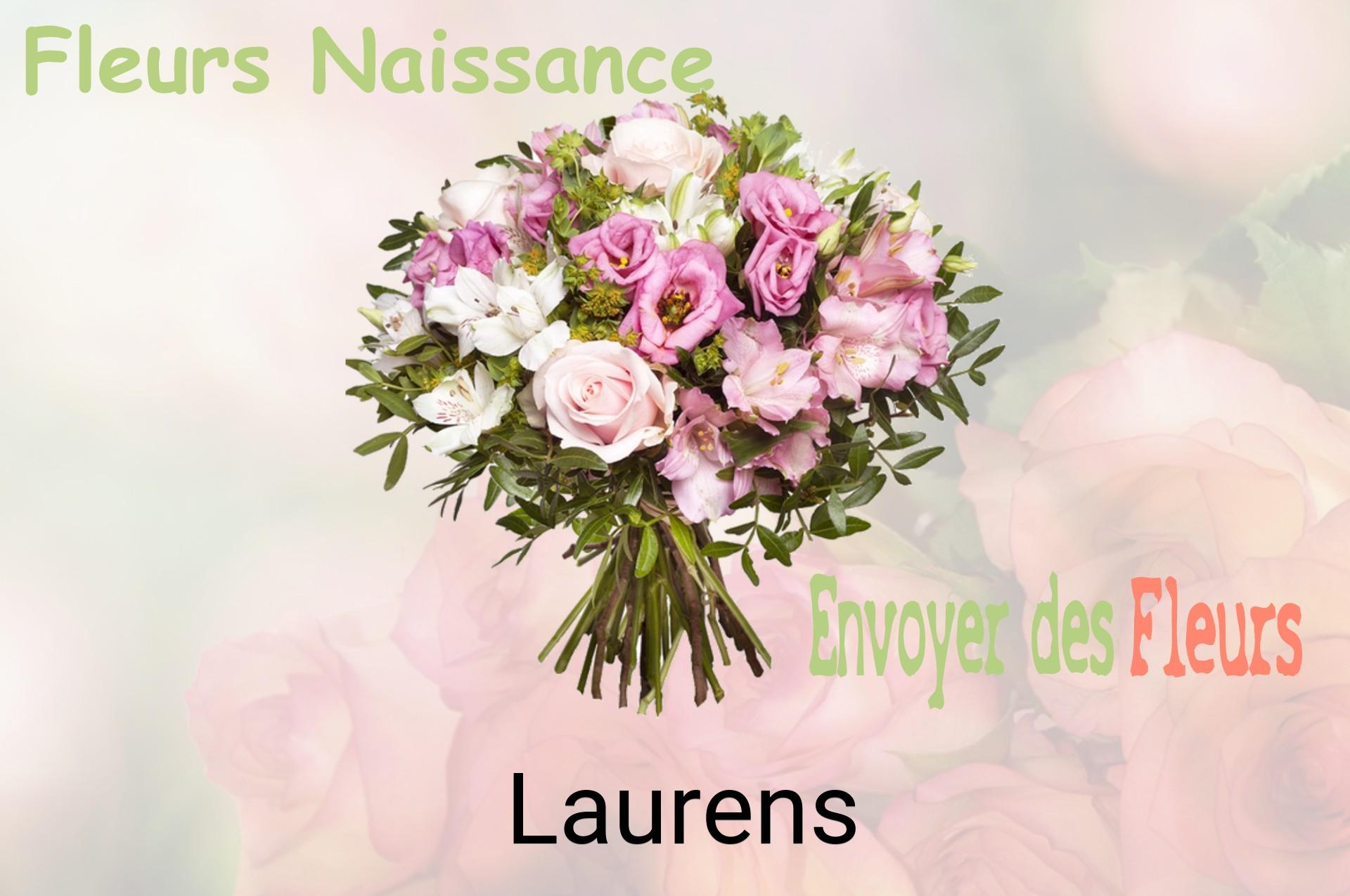 Bouquet de fleurs de naissance livré à Laurens